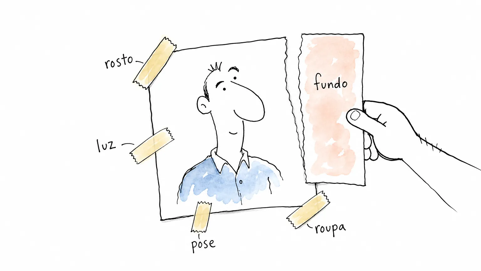 Prompt para editar foto profissional: mude uma coisa e trave o resto