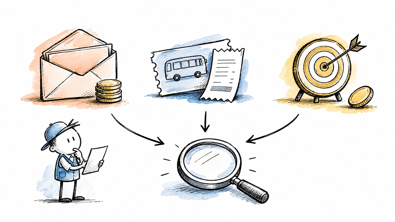 Infográfico que separa salário-base, reembolso de despesas e remuneração variável de um promotor de vendas